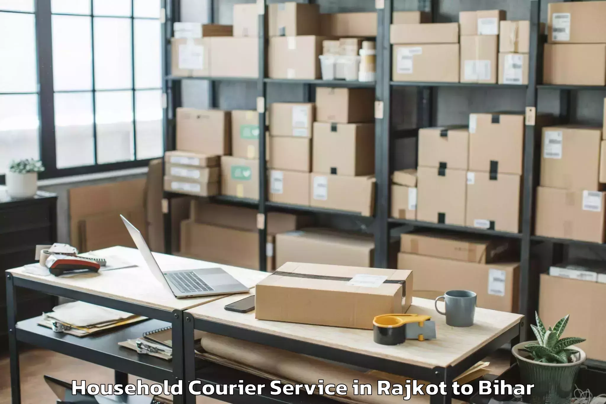 Book Rajkot to Alinagar Household Courier Online